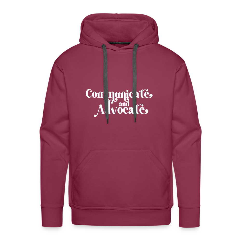 Communicate and Advocate Hoodie - burgundy