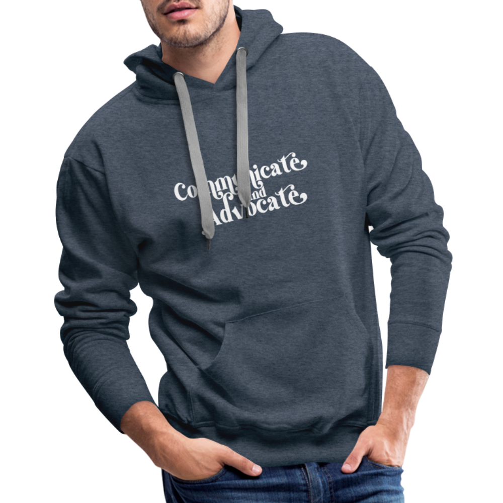 Communicate and Advocate Hoodie - heather denim