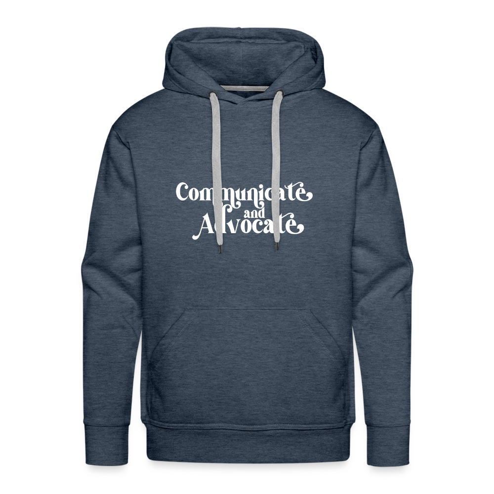 Communicate and Advocate Hoodie - heather denim