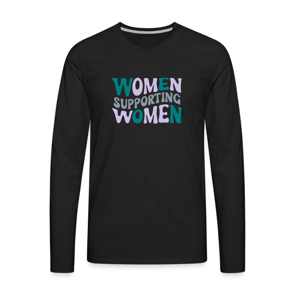 Women Support Women Long Sleeve T-Shirt - black