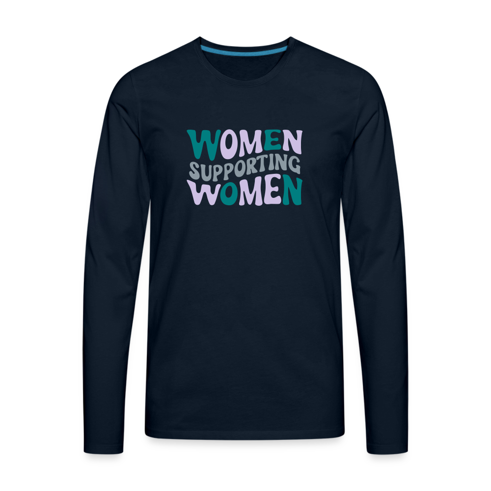 Women Support Women Long Sleeve T-Shirt - deep navy